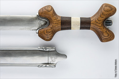 Latenezeitiches Schwert mit Scheide Blautopf Detail - Replik von Trommer Archaeotechnik